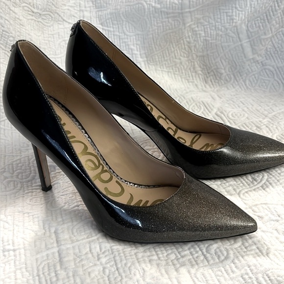 Sam Edelman Hazel Pointed Toe Pumps/Shimmery Gray Black Fade Size 7.5 - Picture 2 of 8